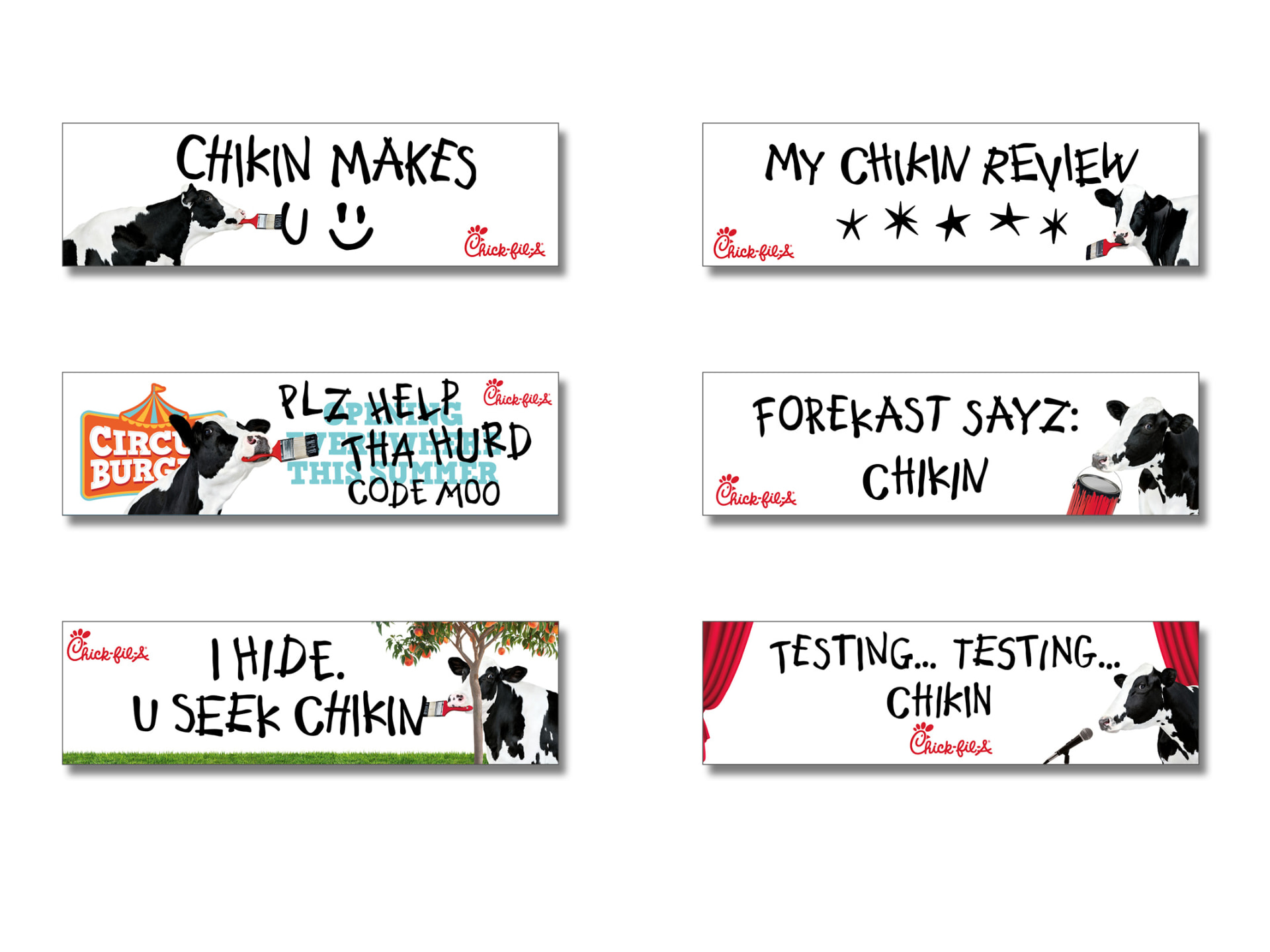 Chick-fil-A digital banner campaign production by Walter Lynch