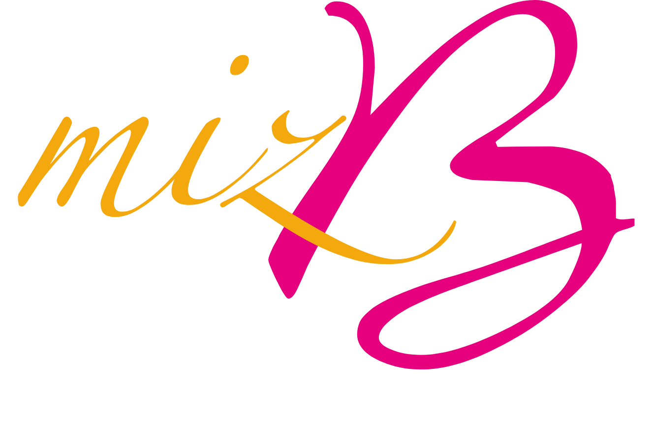 Miz B Entertainment — Script lockup designed by Walter Lynch