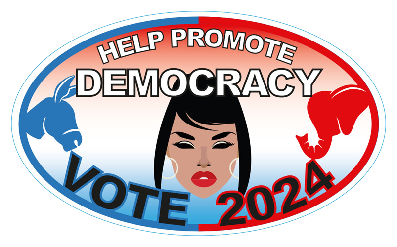 Help Promote Democracy — Vote 2024 — Campaign emblem designed by Walter Lynch