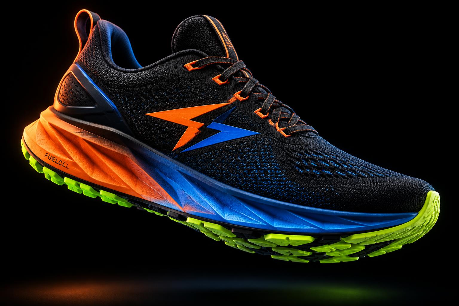 RIFT concept sneaker with electric orange, cobalt and lime details
